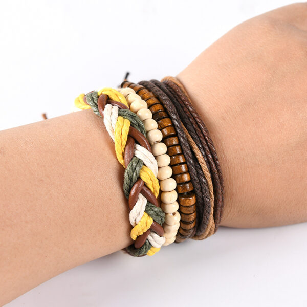 5 in 1 Men Hand Bead and Bangle set - Image 2