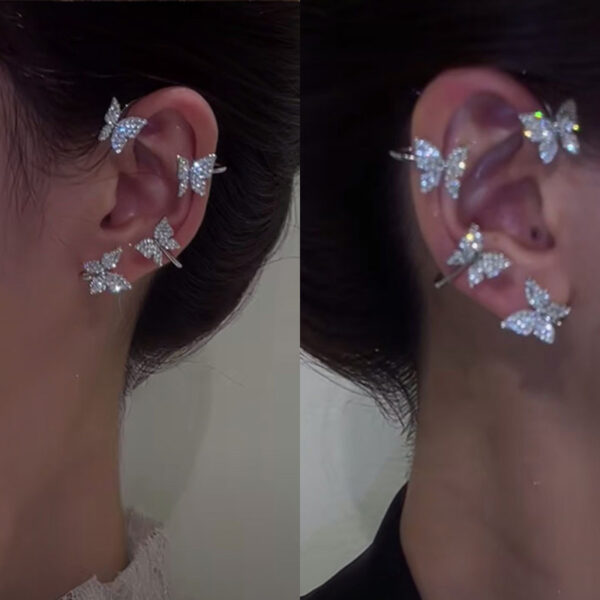 Woman Fashion Clip on Earrings (left and right) - Image 2