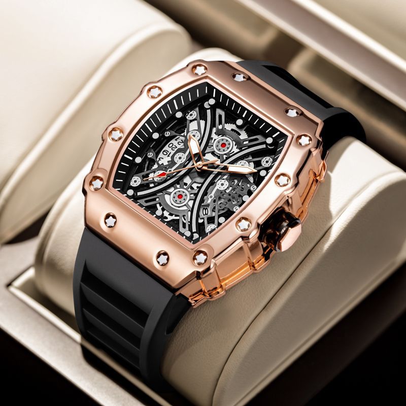 Luxury gold fashion men wristwatch