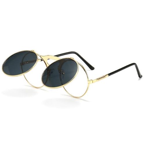 Retro Black Double lens protection sunglasses