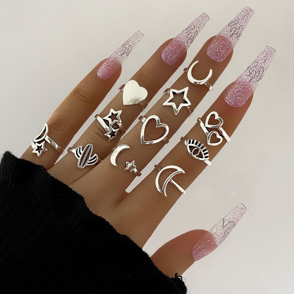 11 pieces Silver Knuckle Rings