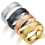 Shinning Men Wedding Ring (Black, Silver Or Gold)