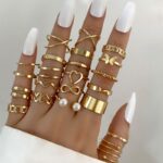 22 Gold Knuckle Ring Set