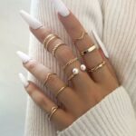 10 Gold Knuckle Ring Set
