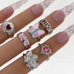 6 Girly Knuckle Ring Set