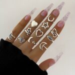 11 Silver Knuckle Ring Set