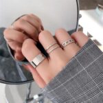Three Silver knuckle Ring