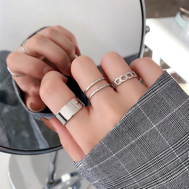 Three Silver knuckle Ring