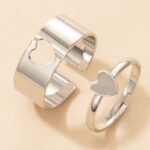 2 Silver Love Knuckle Ring