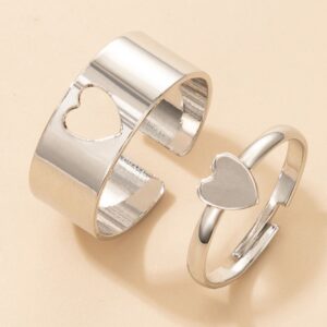 2 Silver Love Knuckle Ring