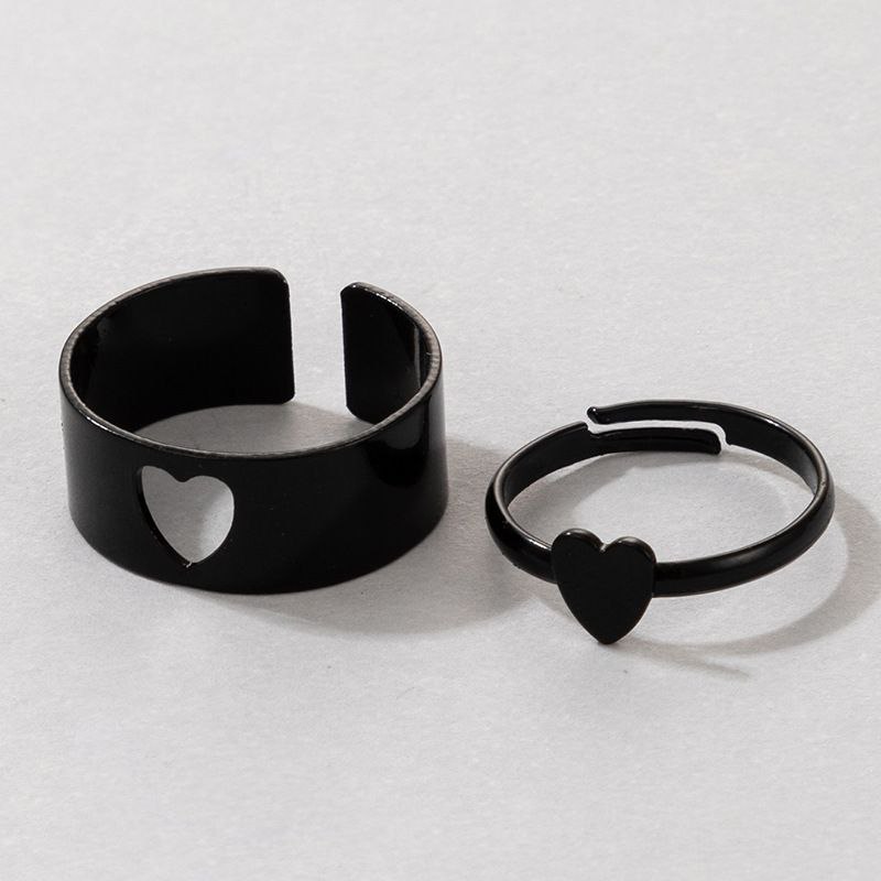 2 Black Love Knuckle Ring