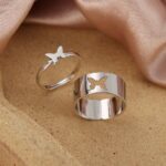 2 Silver Butterfly Knuckle Ring