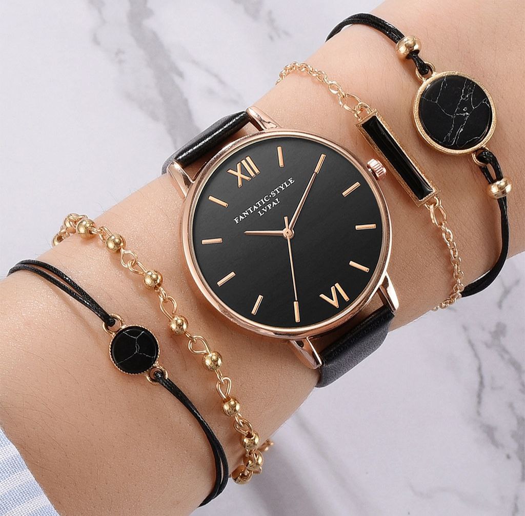 5 In 1 Women Wristwatch