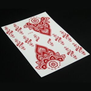 DIY Red Henna Body Sticker