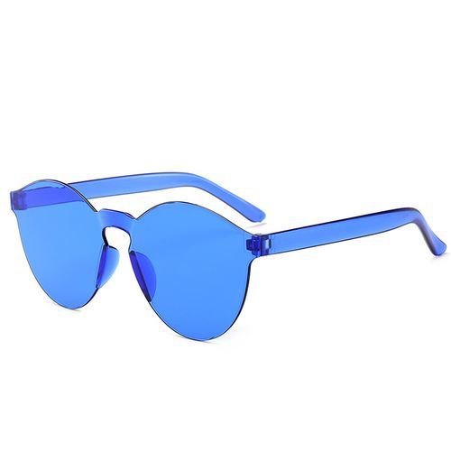 Fashion Rimless Blue Sunglasses