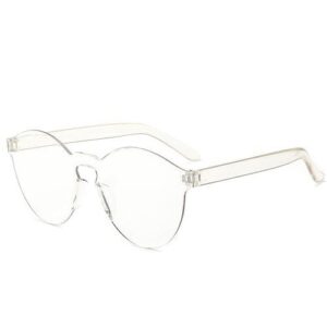 Fashion Rimless White Sunglasses