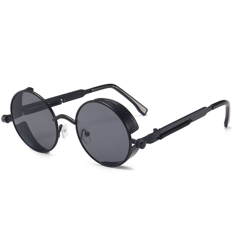 Men Retro Black Single Lens Sunglasses (Wholesales)