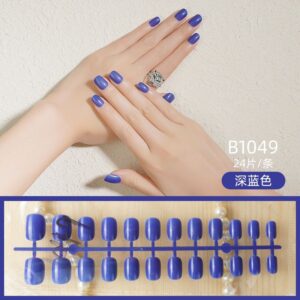 Classy DIY Small Light Blue Press On Nails