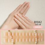 Classy DIY Small Light Orange Press On Nails