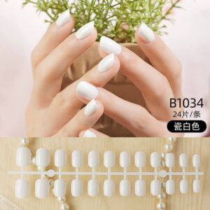 Classy DIY Small White Press On Nails