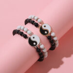 Couple Ying Yang Bracelet - Silver