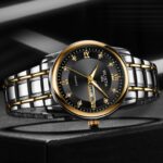 Men’s Quartz Steel Band Watch With Waterproof Night Light And Anti Drop Glass Watch-gold/silver