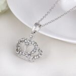 Silver Crown Pendant Necklace