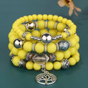 Fashion 4PCs/Set Beaded Bracelet With Charms