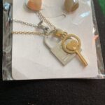 Fashion Love Lock Stainless Steele Necklace Earring Set
