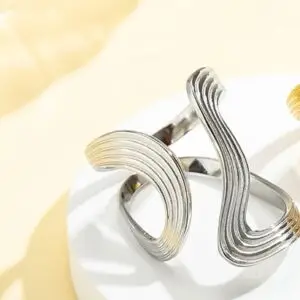 Women Geometric Silver Knuckle Ring