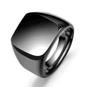 Fashion Black Titanium Men Ring
