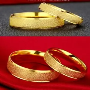 2PCS Stainless Steel Wedding Ring For Couples