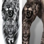 Full Arm Tiger Temporary Sticker