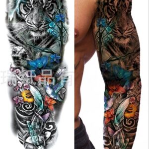 Full Arm Lion Temporary Tattoo Sticker