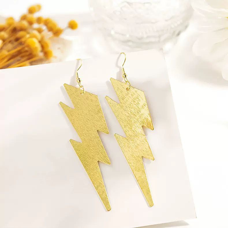 Gold lightning Earrings