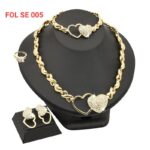 Big Heart Gold Plated Jewelry Set