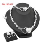Big Heart Silver Plated Jewelry Set