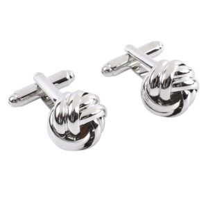Silver Round Cufflinks For Men