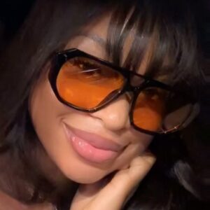 Trendy Double Beam Irregular Polygon Sunglasses Pink Lens