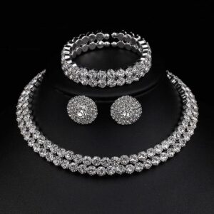 Rhinestone Jewelry Set For Ladies