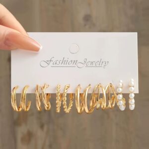Non Tarnish Stainless Steel Earrings(Set Of 6)