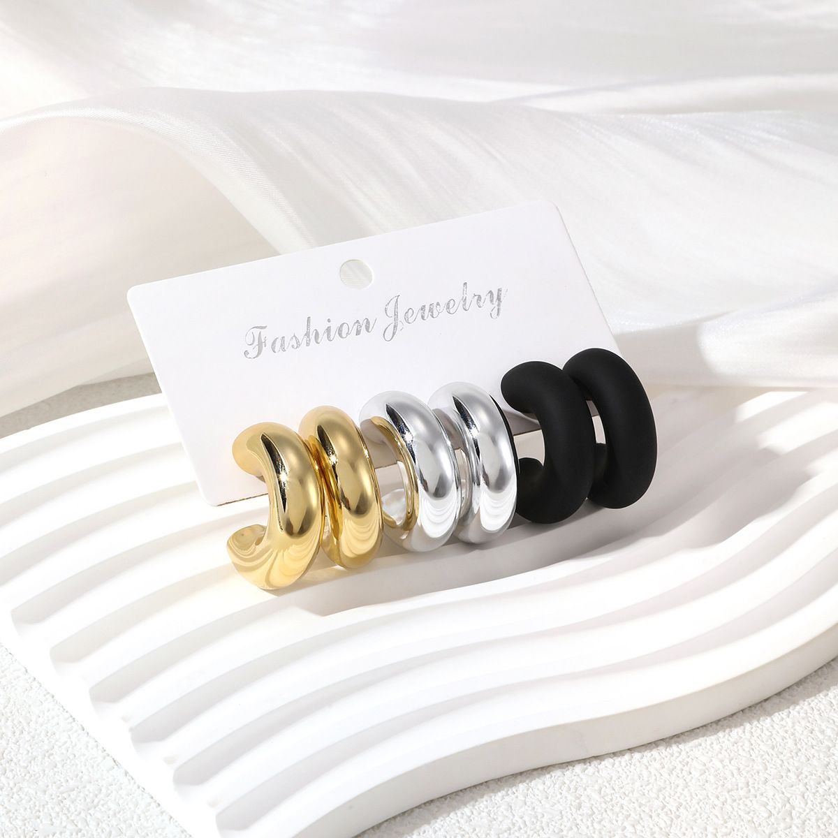 Acrylic Earring Set For Women(Set Of 3)