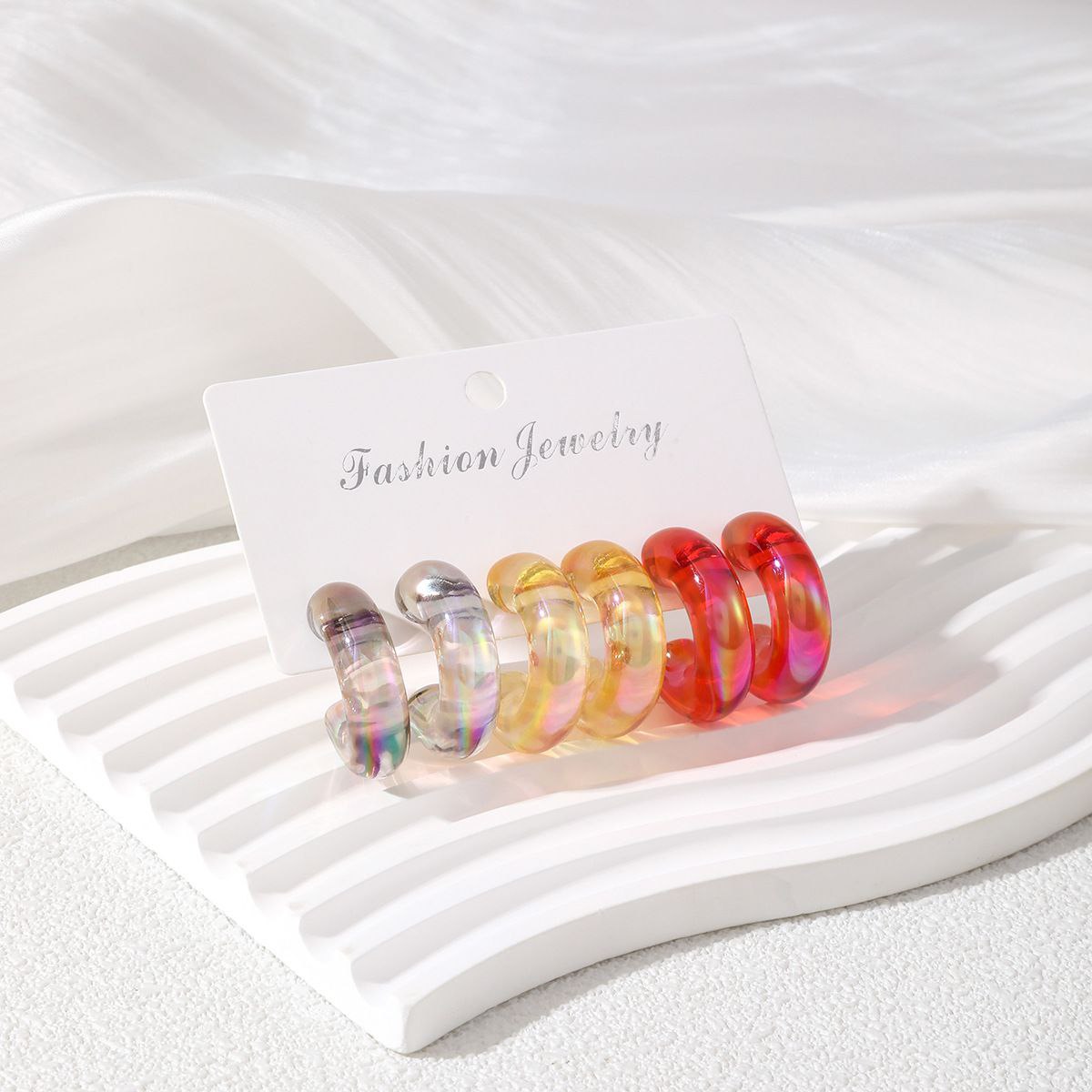 Acrylic Earring Set For Women(Set Of 3)