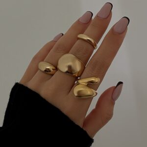 Metal Glossy Open Knuckle Ring