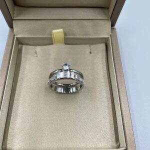 Fashion Silver Stainless Steel Wedding Ring