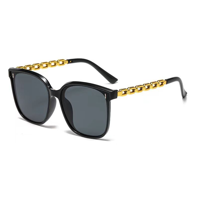 Black Unisex Decorated Sunglasses