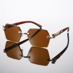 Trendy Polygonal Rimless Men Glasses