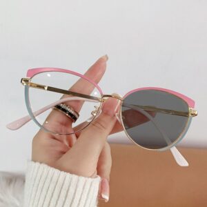 Stylish Women Photocromic Light Cat Eye Glasses(Wholesales)