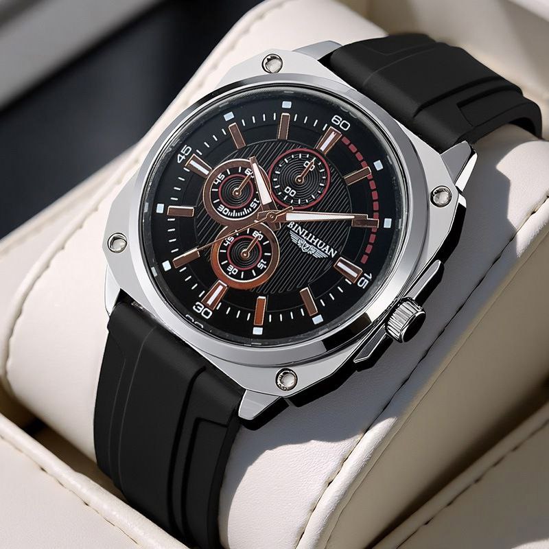 Stainless Steel Stoned Silver Wristwatch With Case(Wholesales) - Image 3