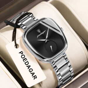 Poedagar Silver Stainless Steel Watch With Boxed(Wholesales)